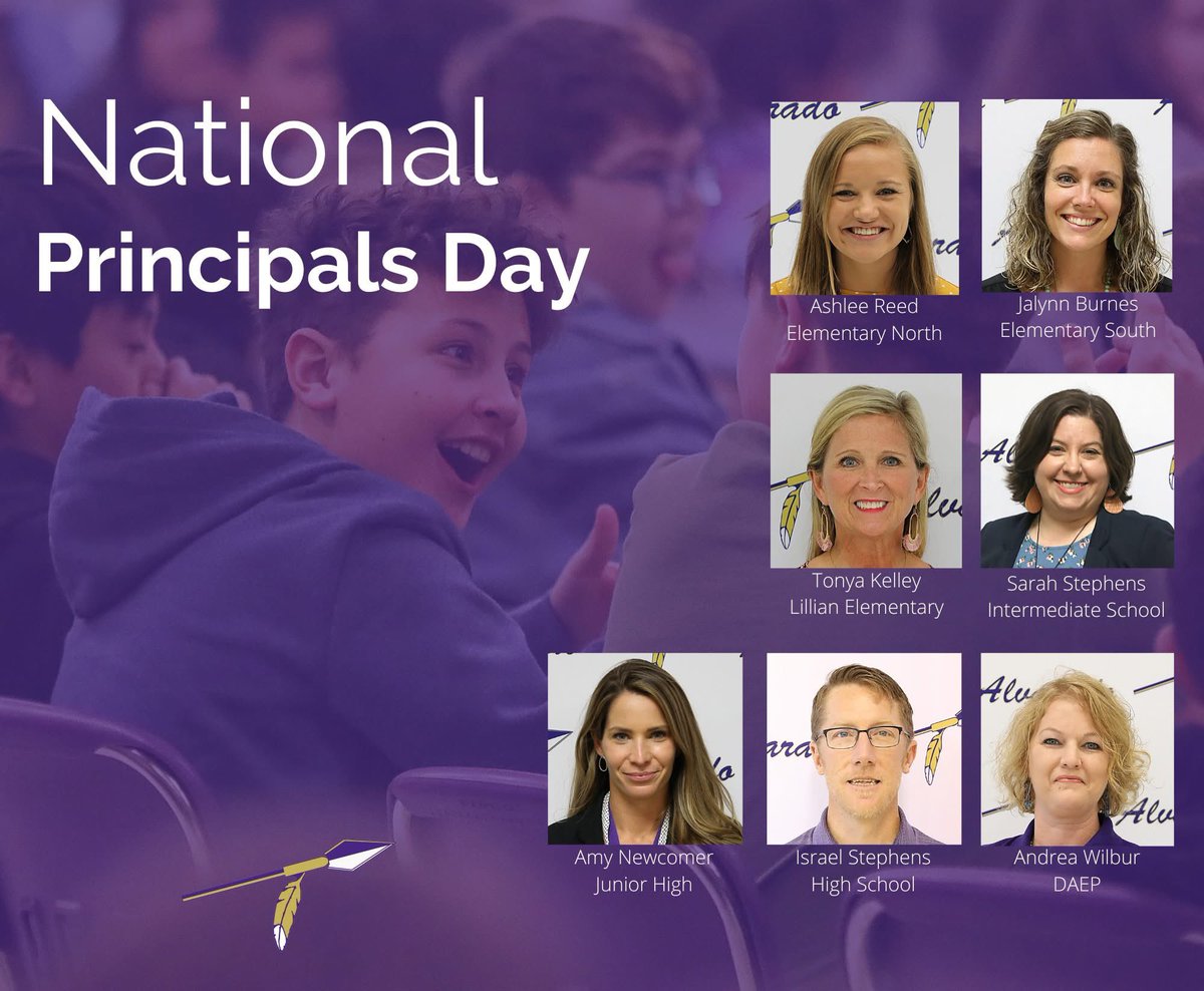 Help us celebrate our incredible principals today on National Principal Day! We're lucky to have an exceptional group of educators leading our campuses! #AlvaradoExcellence