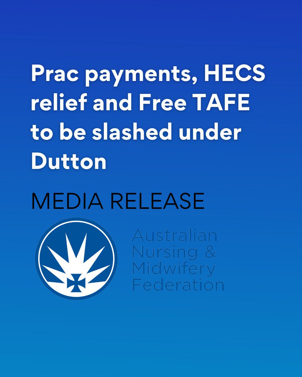 anmf_federal's tweet image. Last night, Peter Dutton released the long-awaited Coalition costings if elected. Relief for students and women will be cut, including prac payments, student HELP debt relief, childcare and free TAFE. Media Release - bit.ly/4iEnWnT 
#nurses #midwives #health