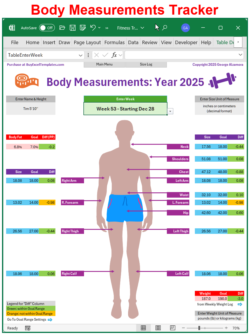 TemplatesExcel's tweet photo. Fitness Tracker App Spreadsheet 💪🏻
🛒https://t.co/zfat23XtXm
🟣 Track body fat, weight, body measurements neck, shoulders, chest, biceps, forearms, waist, hips, thighs, calves.
🟣 Great for bodybuilders, trainers, or anyone  looking to lose weight, gain weight or build muscle. https://t.co/EiR0ZcD57Q