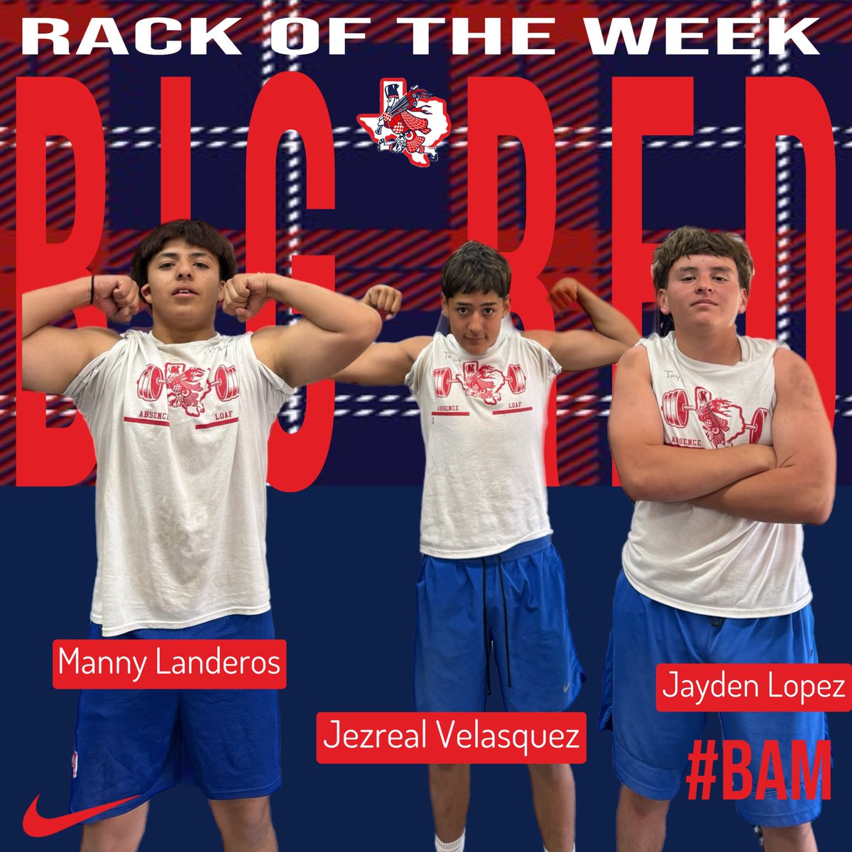 ๐๐๐ง๐ฎ ๐๐๐๐ค๐๐๐ง (@coachrecoder) on Twitter photo Monster week for these dudes!!!!
BE A MAN!!!!!!
Highlander(s) of the week:
Darius Blair
Derek Ortiz
Rack of the week:
Manny Landeros
Jezreal Velasquez
Jayden Lopez
<a href="/BelAirFtbl/">Bel Air Highlander Football</a>
#BAM
#BigRedPride Monster week for these dudes!!!!
BE A MAN!!!!!!
Highlander(s) of the week:
Darius Blair
Derek Ortiz
Rack of the week:
Manny Landeros
Jezreal Velasquez
Jayden Lopez
<a href="/BelAirFtbl/">Bel Air Highlander Football</a>
#BAM
#BigRedPride