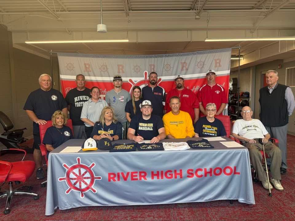 Congratulations to our guy Peyton Blue on signing his LOI to continue on the diamond at Potomac State! Not only is he a force in the box - he's a phenomenal kid on and off the field. Looking forward to one last ride this summer, PB! #OneFiveNine