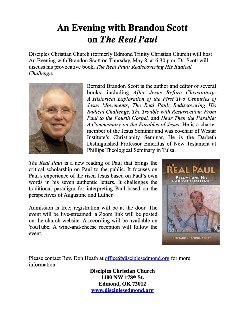 CCOKDOC's tweet image. Disciples Christian Church in Edmond is sponsoring this event.