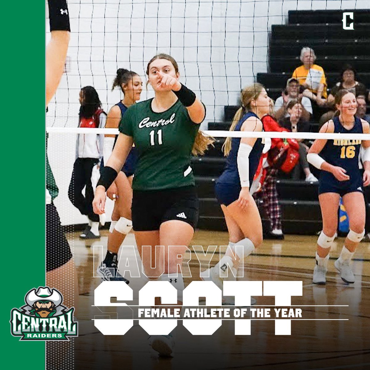 And the winner of Female Athlete of the Year is… LAURYN SCOTT🏆 

<a href="/CCCRaidervb/">Central Raider VB</a> #GoRaiders
