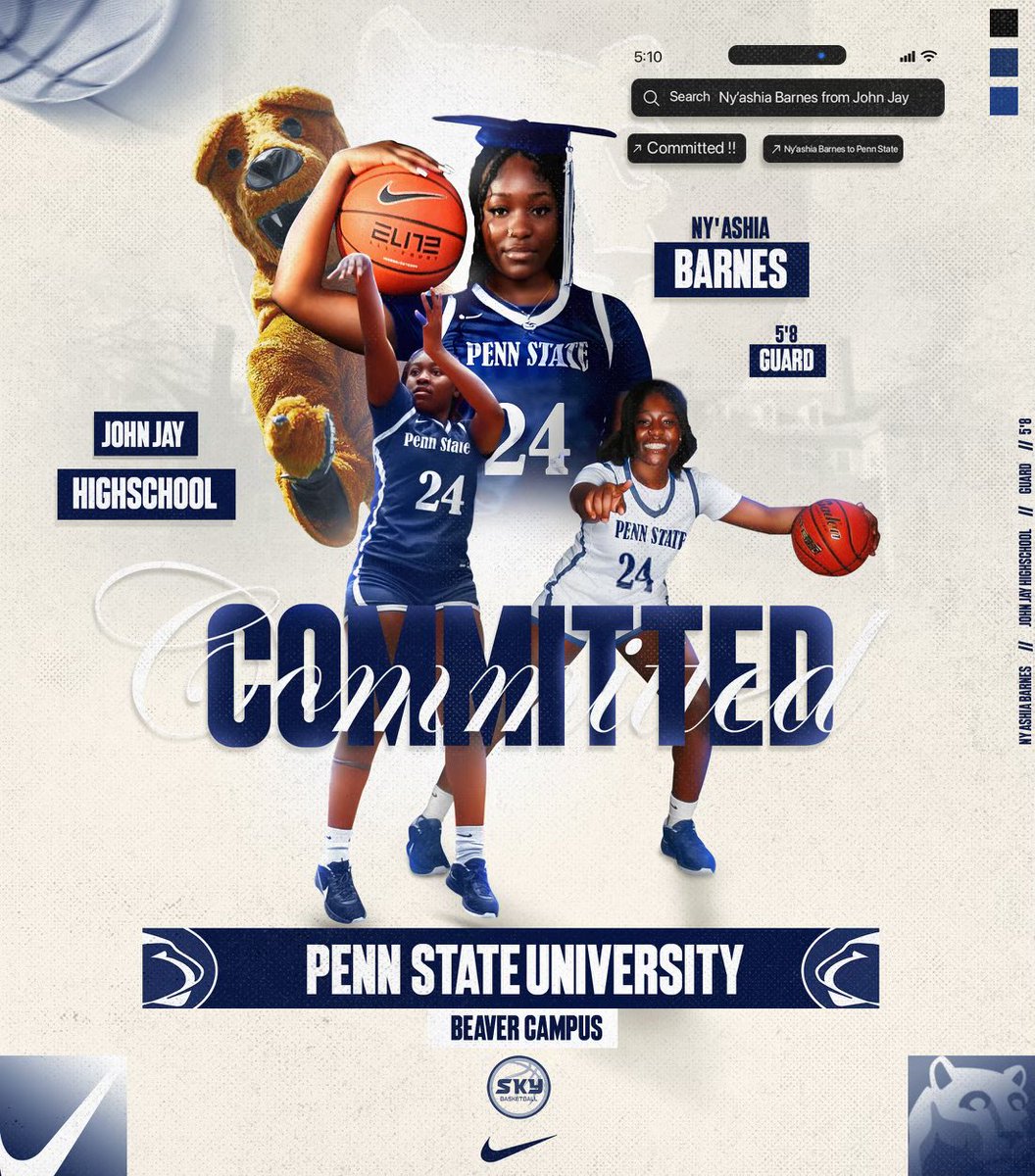 after some careful consideration I’ve decided to take my talents to Penn State University at beaver Campus  Thank you Coach Mahan and Coach Moore for recruiting me and being so patient with me I’m ready for what’s next. 

- Go Nittany Lions !! 💙🤍
<a href="/rcaudiosports/">RC Audio Sports</a> 
<a href="/PSUBeaverWBB/">PSU Beaver WBB</a>