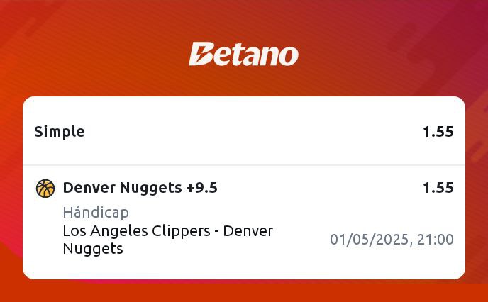 Stakeprobet's tweet photo. 1. Apuesta gratuita

🏀 Básquet

➡️ Hándicap +9.5 Nuggets

📈 Cuota 1.55

📍 STAKE 7

Link Betano:

https://t.co/fP4rKcUn9S

#tipsfree #futbol #bet https://t.co/2sTU13ynI5