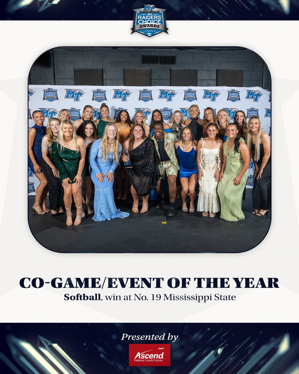 .<a href="/MT_Softball/">Middle Tennessee Softball</a> wins 𝐂𝐨-𝐆𝐚𝐦𝐞/𝐄𝐯𝐞𝐧𝐭 𝐨𝐟 𝐭𝐡𝐞 𝐘𝐞𝐚𝐫 for their upset win at No. 19 Mississippi State!
 
#RCA2025