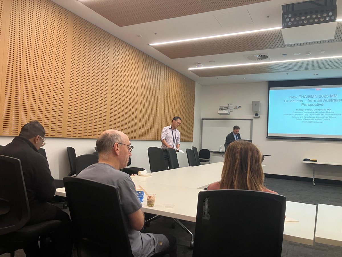 Honored to present the new EHA/EMN guidelines at the Monach Haematology Journal Club