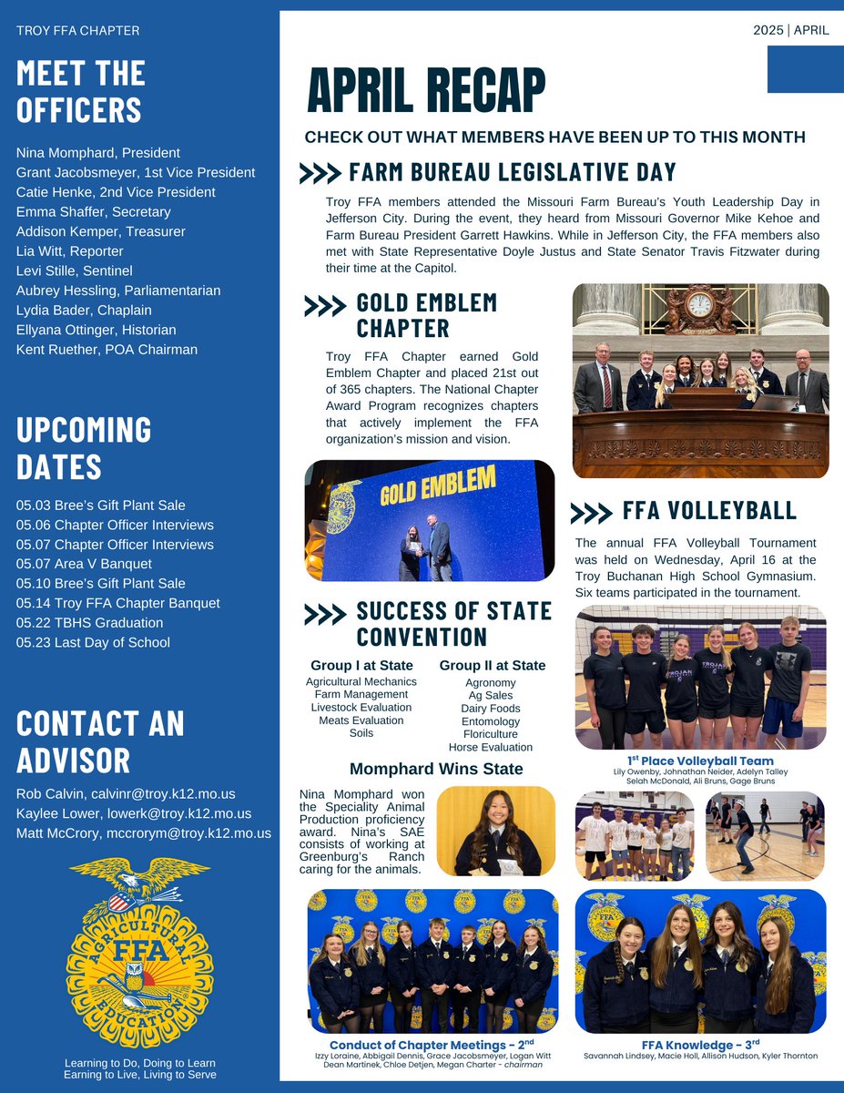 We had a great month of April; check out the highlights in our April newsletter.