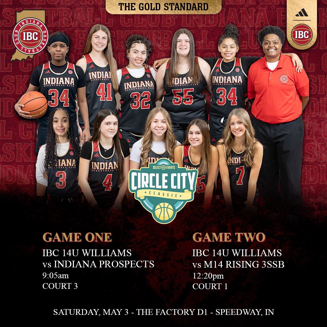 LBerg2029's tweet image. Schedule for the Circle City tournament this weekend. Can’t wait! ❤️🖤💛