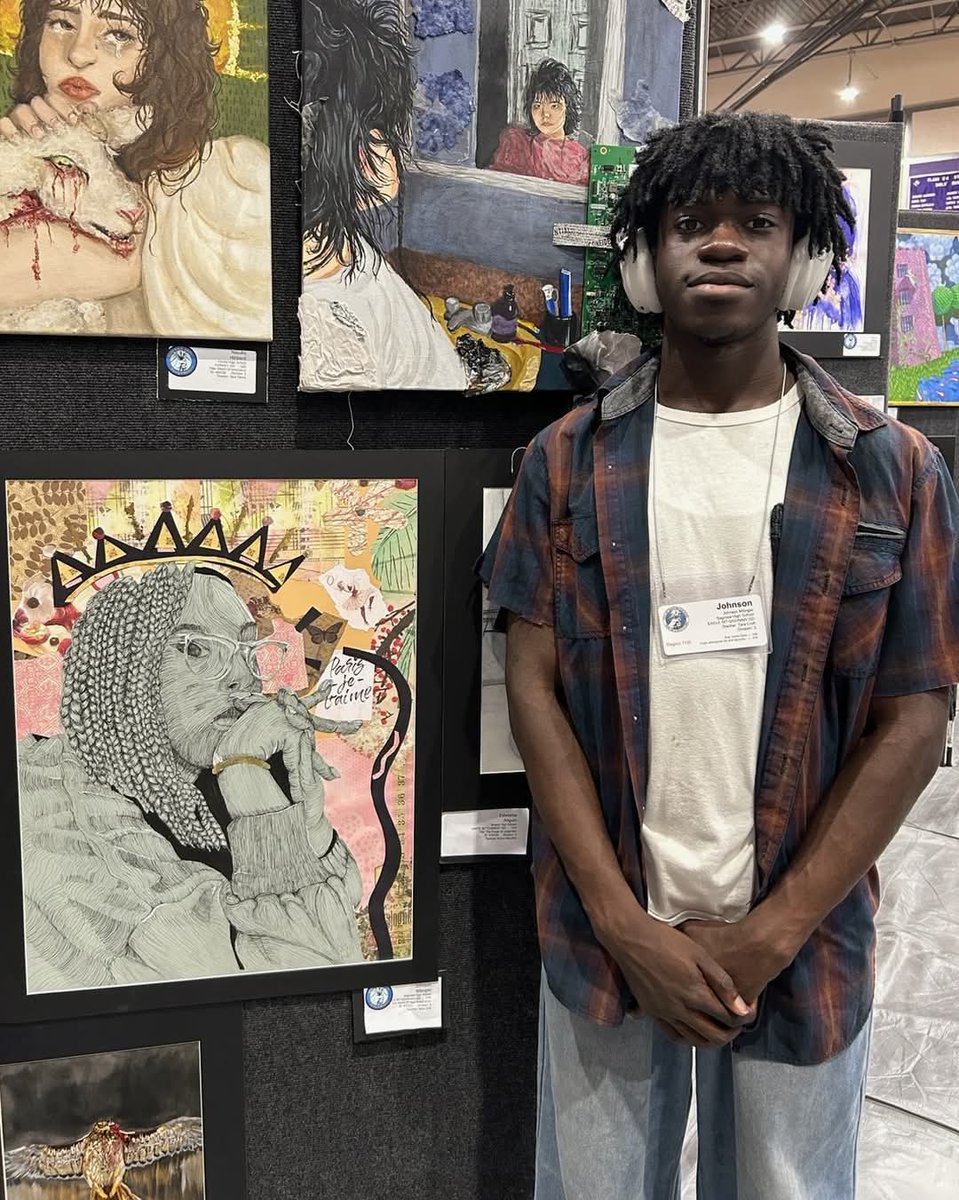 Saginaw Track & Field/Cross Country (@saginawtfxc) on Twitter photo Congratulations Johnson Mitingwi on your State medal from VASE for your piece titled "The World of Your Imagination." We are proud of you!
<a href="/emsisdathletics/">EMS ISD Athletics</a> <a href="/H_Grice/">Hunter Grice</a> <a href="/saginawhstx/">Saginaw High School</a> Congratulations Johnson Mitingwi on your State medal from VASE for your piece titled "The World of Your Imagination." We are proud of you!
<a href="/emsisdathletics/">EMS ISD Athletics</a> <a href="/H_Grice/">Hunter Grice</a> <a href="/saginawhstx/">Saginaw High School</a>