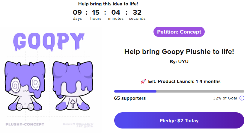 uyu_arts's tweet photo. Thank you for the 65 pledges on day 1 😭😭😭

GO TELL EVERYONE ABOUT GOOPY... YOUR MOM... YOUR GRANDPA... YOUR CAT 🫡 https://t.co/1mghWdh4ys