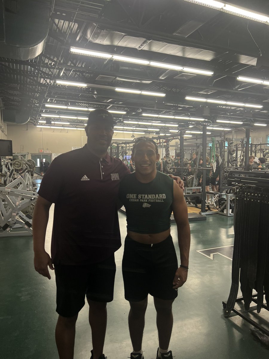Trae Hill '26 3⭐️ (@trae13hill) on Twitter photo Thank you <a href="/CoachNealy/">Barrick Nealy</a> for coming by and talking Texas State Football! Always great to catch up!
<a href="/AllenMarrow/">Allen Marrow</a> <a href="/CoachPedraza60/">Gilbert Pedraza III</a> <a href="/_CoachPerez/">Coach Perez</a> <a href="/_CoachSanchez/">Coach Steven Sanchez III</a> <a href="/jace_daniel/">Jace Hudson</a> <a href="/coach_wright13/">Coach Wright</a> <a href="/CoachQCPProud/">Coach Q</a> <a href="/Storm24Tx/">Storm Woods</a> Thank you <a href="/CoachNealy/">Barrick Nealy</a> for coming by and talking Texas State Football! Always great to catch up!
<a href="/AllenMarrow/">Allen Marrow</a> <a href="/CoachPedraza60/">Gilbert Pedraza III</a> <a href="/_CoachPerez/">Coach Perez</a> <a href="/_CoachSanchez/">Coach Steven Sanchez III</a> <a href="/jace_daniel/">Jace Hudson</a> <a href="/coach_wright13/">Coach Wright</a> <a href="/CoachQCPProud/">Coach Q</a> <a href="/Storm24Tx/">Storm Woods</a>