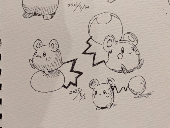 ルリリ これでノーマル単体だと…?(今はフェアリータイプ複合) みずタイプないんかいってなる 進化すると雑巾になる カキカキ。 