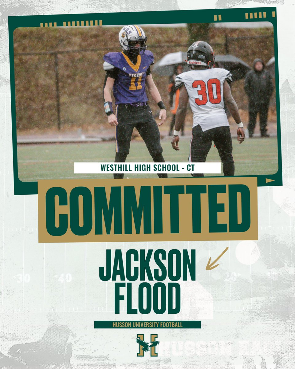 Welcome our newest #HussonGuy!

🦅Jackson Flood
🏈Westhill High School - CT