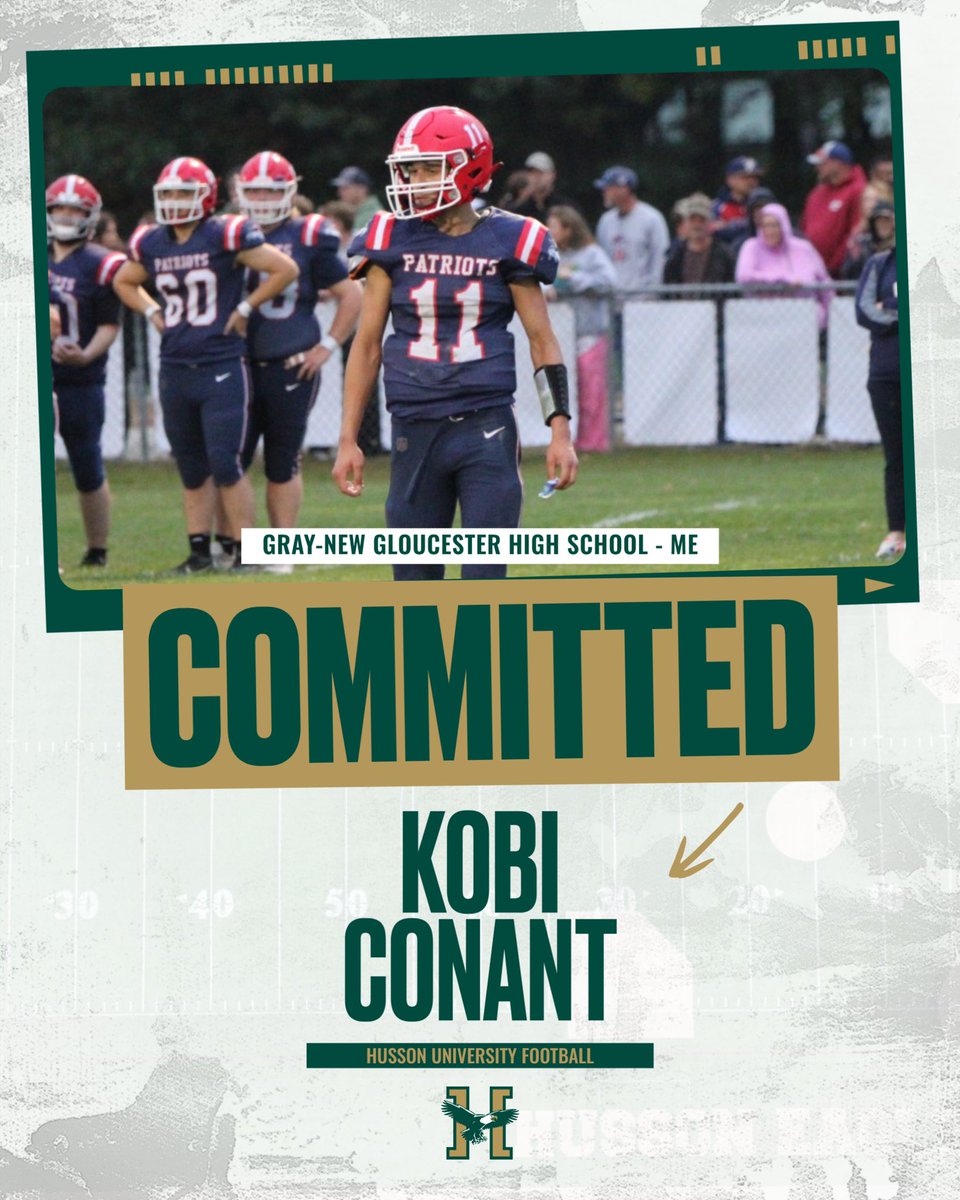 Welcome our newest #HussonGuy!

🦅Kobi Conant
🏈Gray-New Gloucester High School - ME