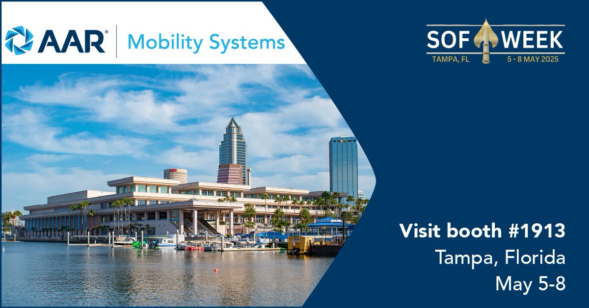 AAR's Mobility Systems team will exhibit at the SOF Expo next week in Tampa! Stop by booth 1913 to check out our SCIF certifiable Hardside Expandable Small Air Mobile Shelter (HESAMS).
 
#SOFWeek2025 #DoingItRight