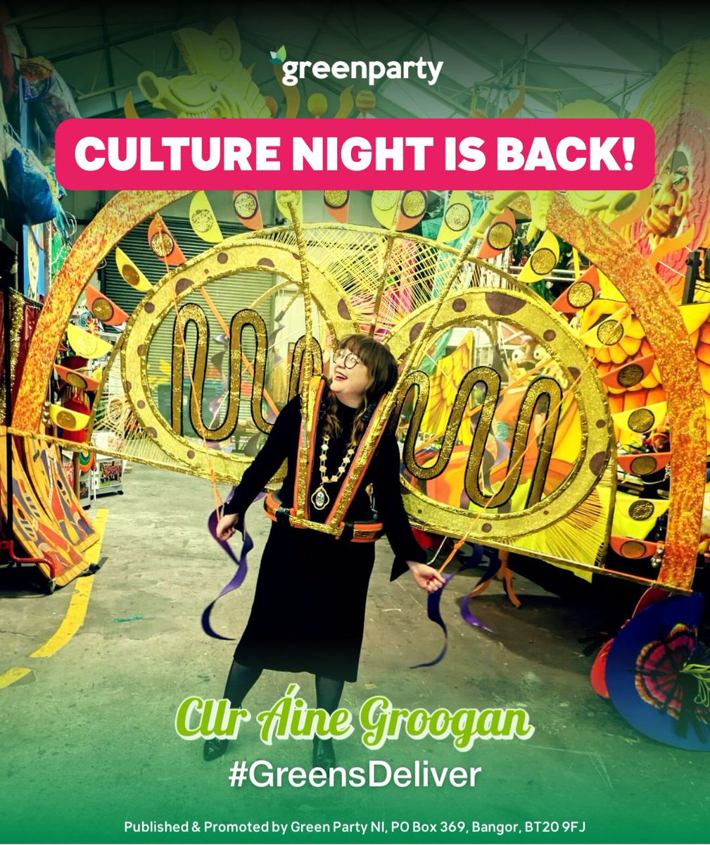 Cllr Brian Smyth (@briansmyth99) on Twitter photo Culture Night's return confirmed tonight at Belfast City Council.
All due to the hard work and proposal by <a href="/AineGroogan/">Cllr Áine Groogan</a>
#Greensdeliver Culture Night's return confirmed tonight at Belfast City Council.
All due to the hard work and proposal by <a href="/AineGroogan/">Cllr Áine Groogan</a>
#Greensdeliver