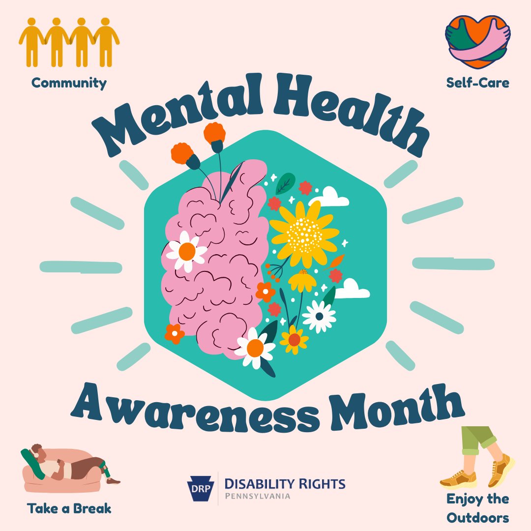May is Mental Health Awareness Month and DRP wanted to share the publications that we have available to provide general information to help in advocating for yourself or others regarding mental health. 

Link to DRP's Mental Health Resources:
disabilityrightspa.org/resources/#men…
#MentalHealth