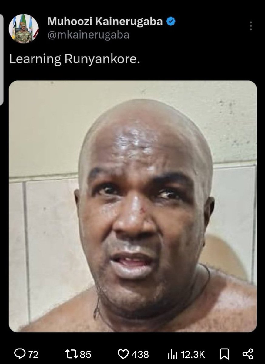 Do we have Ankore elders? If Yes, thy must stop someone of this kind 2 stop dragging the entire group into his nonsense. Moreover he is not one of them . So sad,the world will see the Banyankore as ones torturing fellow ugandans kumbe there is a certain clique  within Nkore.
😭