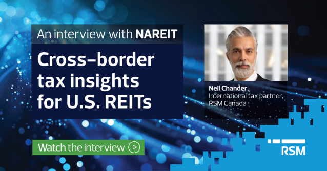 Watch this interview of <a href="/RSM_Canada/">RSM Canada</a> Partner Neil Chander broking down what U.S. REITs investing in Canada should be watching for rsm.buzz/4jWPZjt