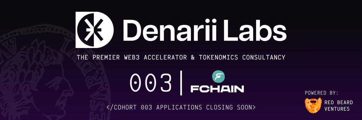 Denarii Labs (@denariilabs) on Twitter photo Builders are the backbone of the F Ecosystem.
Apply for our 12-week accelerator with <a href="/fchainxyz/">F Ecosystem</a> and get $100K in funding by <a href="/RedBeardVC/">Red Beard Ventures</a>, plus tools to launch faster:
• Multi-chain dev platform
• Self-custody + federated login
• NFT + shop tools
• Gasless txns
Apply 👇 Builders are the backbone of the F Ecosystem.
Apply for our 12-week accelerator with <a href="/fchainxyz/">F Ecosystem</a> and get $100K in funding by <a href="/RedBeardVC/">Red Beard Ventures</a>, plus tools to launch faster:
• Multi-chain dev platform
• Self-custody + federated login
• NFT + shop tools
• Gasless txns
Apply 👇