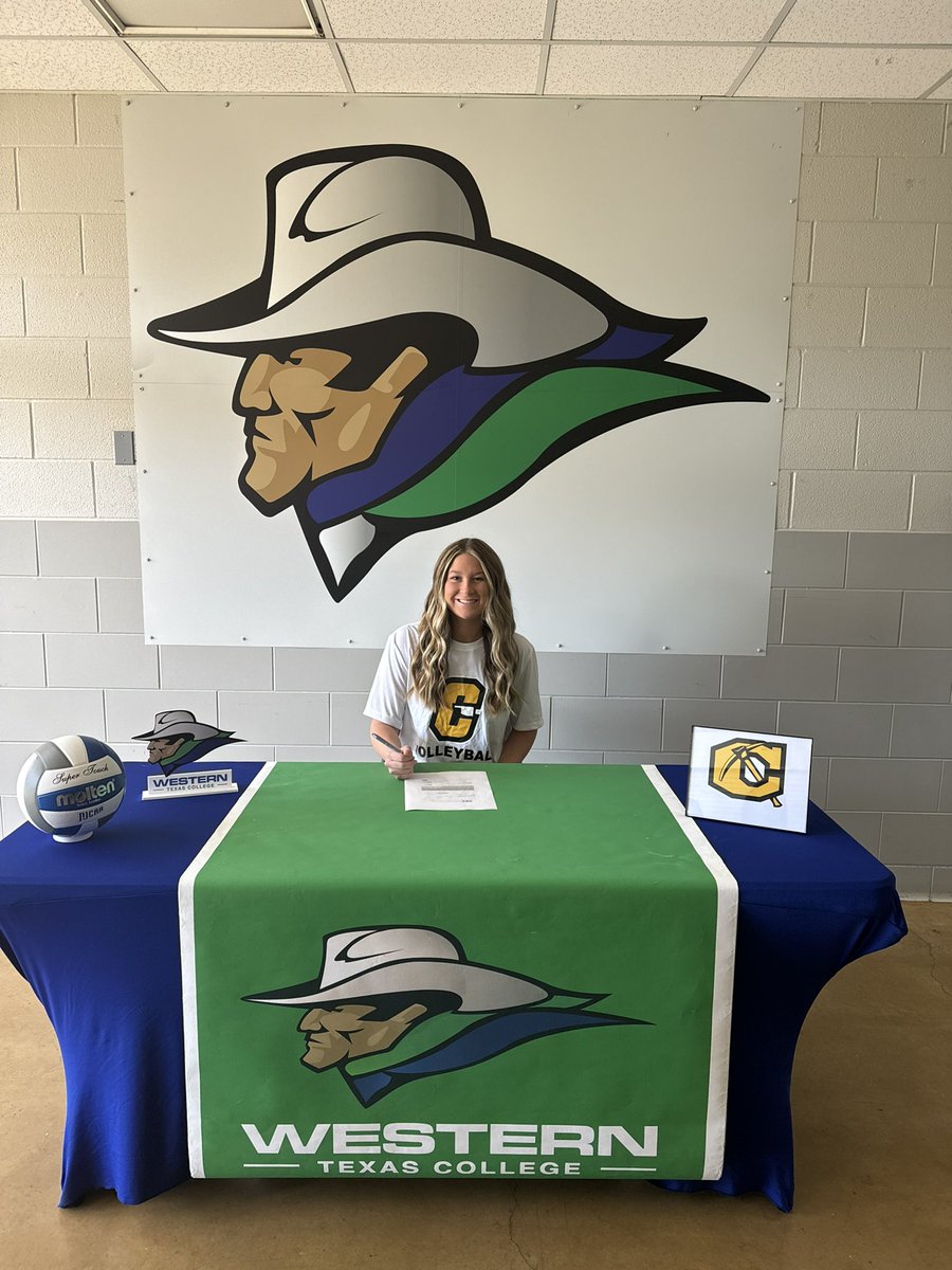wtc_volleyball's tweet photo. Congratulations to Sophomore Outside Hitter, Addison McClure on her commitment to continue her academic and athletic career at Cameron University 🏐

We are so proud of you and can’t wait to see what you accomplish at the next level! 💙🤠 https://t.co/8xL3gMUk3a