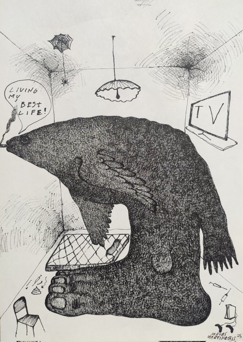 30x42cm (11.7x16.5inch), inkpen on paper.