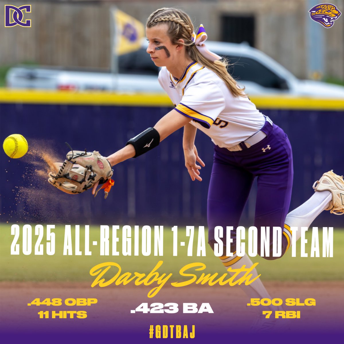 Congratulations to Katelyn Short and Darby Smith for being named to the 2025 All-Region 1-7A team! #GDTBAJ