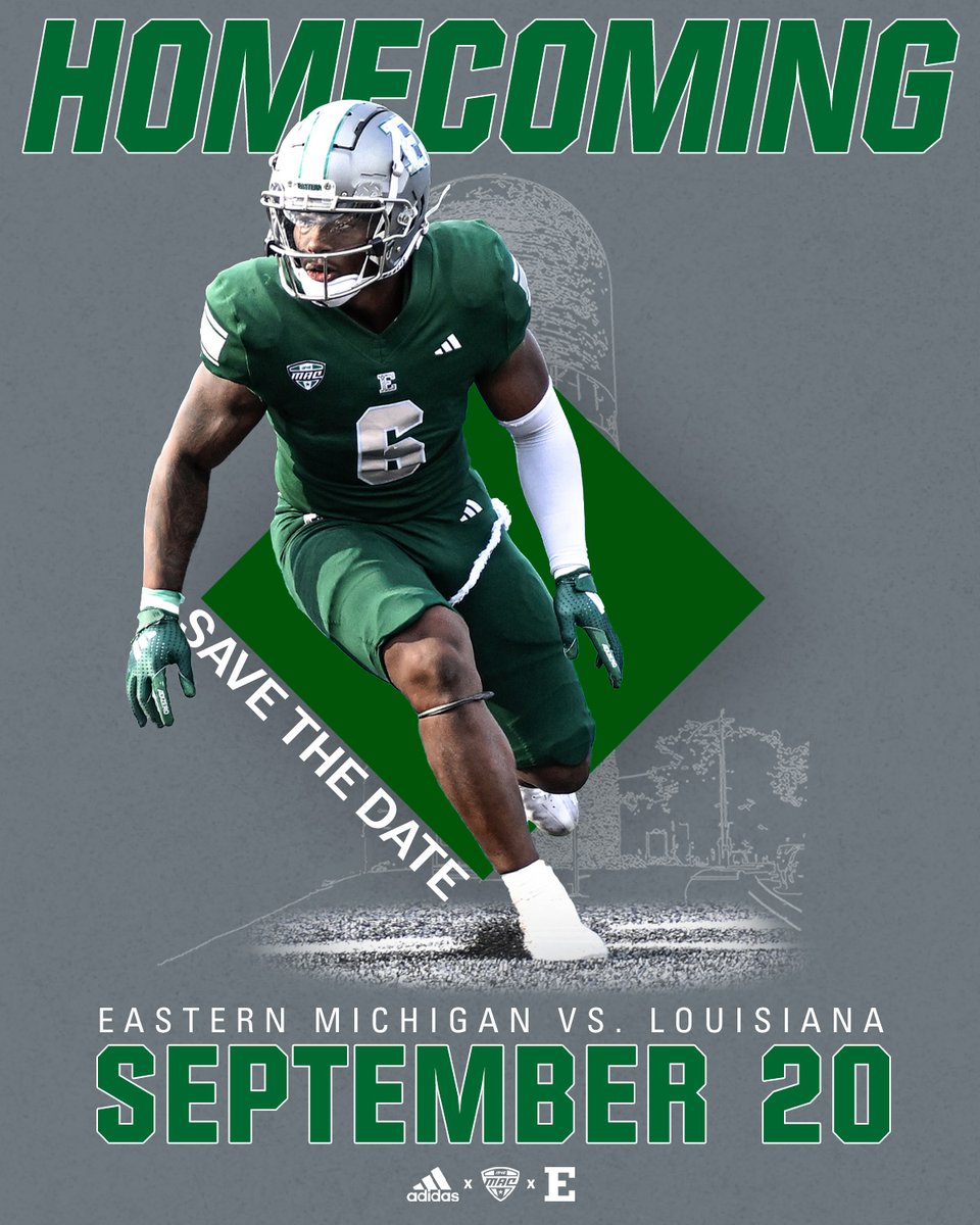 The decision is in… 🏈💚

Mark your calendars and save the date — Sept. 20 is officially Homecoming! Let the countdown begin! 🎉 

#EMUEagles ⛓️ #ETOUGH
