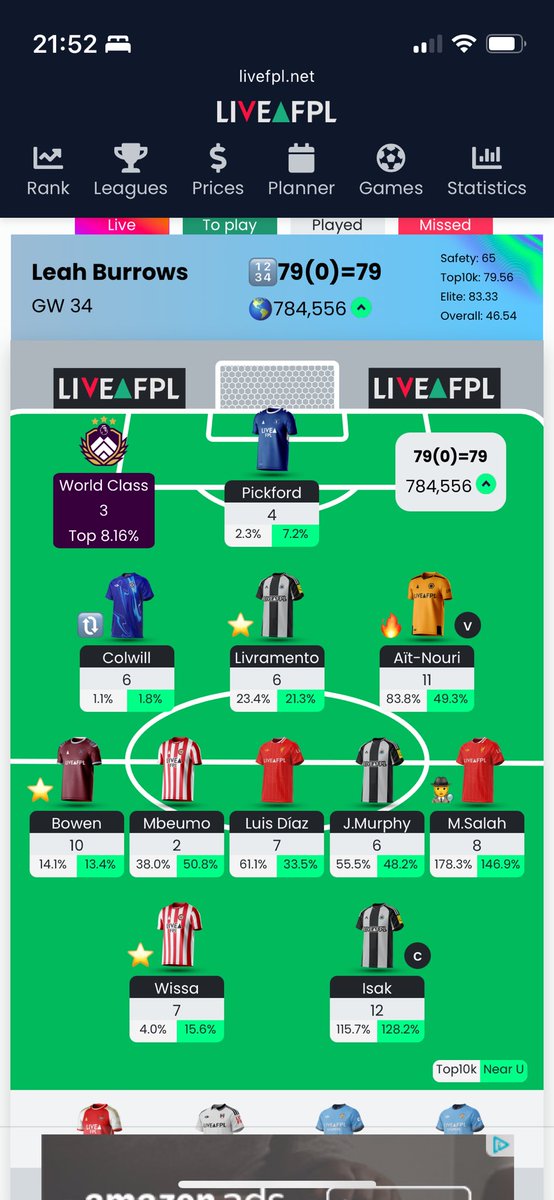 My no-chips diet is going well 🔥

Treated myself to a Wissa Gold tonight 

FH, BB and WC left