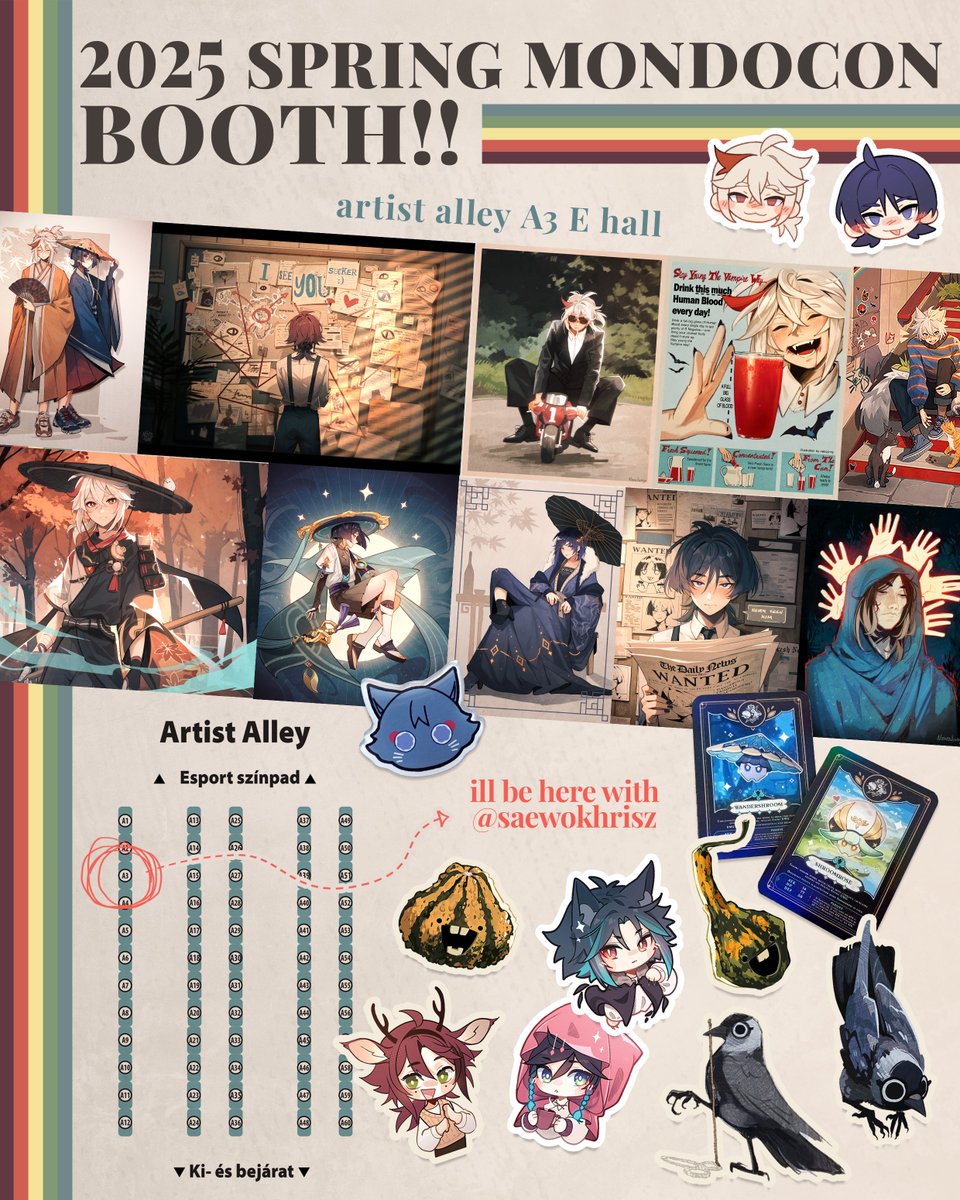 × jinny × (@nekojinnyart) on Twitter photo Im a lil late to officially announce but <a href="/saewokhrisz/">mrow🦴@ budapest comiccon</a> and I will be boothing together at MondoCon this weekend 🧡
This will be my first con to attend to ever, im a little nervous but excited to meet yall :3
See you there!!
#mondocon #mondoconhungary Im a lil late to officially announce but <a href="/saewokhrisz/">mrow🦴@ budapest comiccon</a> and I will be boothing together at MondoCon this weekend 🧡
This will be my first con to attend to ever, im a little nervous but excited to meet yall :3
See you there!!
#mondocon #mondoconhungary