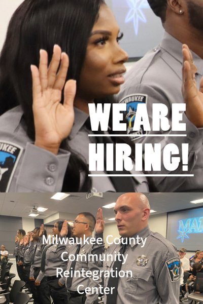 Now hiring full-time Correctional Officers at the Milwaukee County Community Reintegration Center. Apply by Wednesday, May 14th!

jobs.dayforcehcm.com/en-US/mkecount…

#jobs #hiring #careers #governmentjobs #lawenforcement #correctionalofficers #lawenforcementjobs #criminaljusticejobs