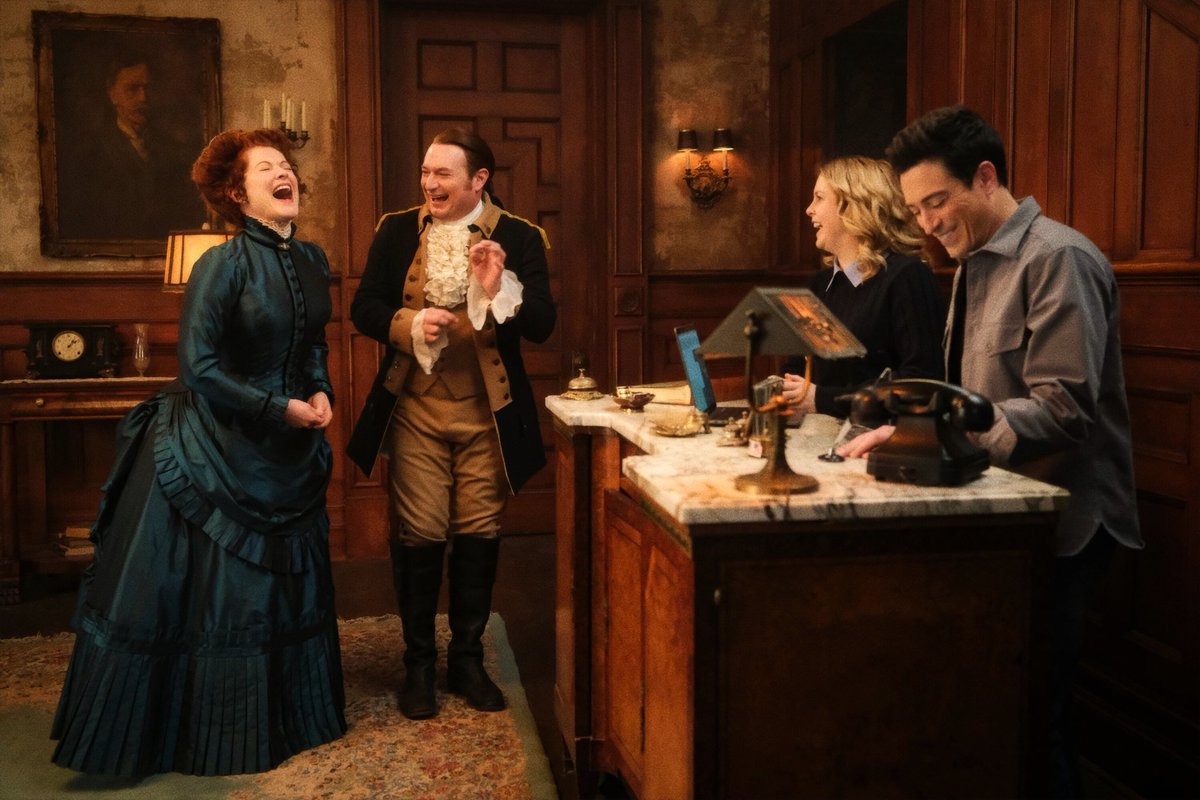 Huzzah! It's #GhostsCBS Day! 👻👀

Tonight, Sam and Jay’s relationship is tested when Kyle (Ben Feldman), a handsome living who shares Sam’s ability to see ghosts, arrives at Woodstone B&amp;B.