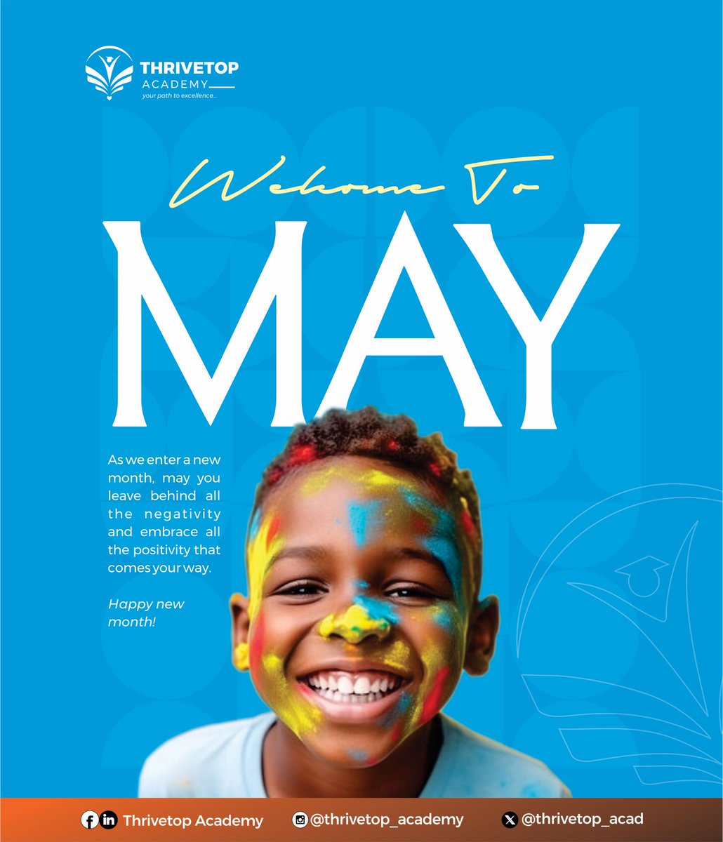 thrivetop_acad's tweet image. Happy New Month!
Wishing you success, growth, and positive moments throughout the days ahead.

Thank you for being a valued part of our journey.
#MayDay2025
