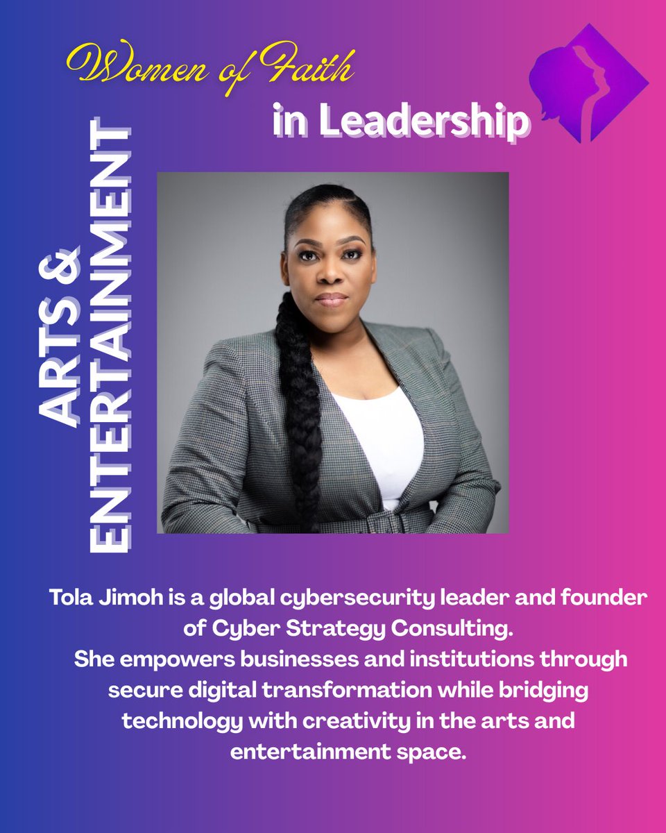 allwomanmin's tweet photo. Introducing Tola Jimoh, cybersecurity leader and founder, bridging digital innovation with creativity in the arts and entertainment space. 
REGISTER TODAY!
https://t.co/AYjO9FDKiR
#SHIFT2025 #ALLWOMANMINISTRY #WOMENOFFAITHINLEADERSHIP https://t.co/mptdum1bjA