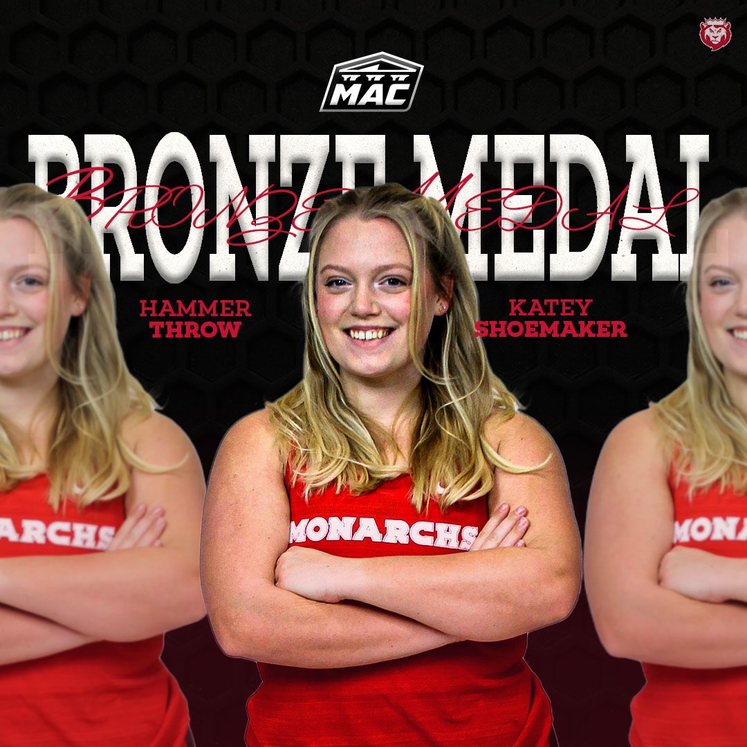 King's College Monarchs (@kingsmonarchs) on Twitter photo OTF | BRONZE MEDAL ALERT 🥉
Congratulations to <a href="/KingsXCTrack/">King's College XC/TF</a> KATEY SHOEMAKER for earning the BRONZE MEDAL in the HAMMER THROW with mark of 49.11 meters! Congrats Katey!
#MonarchNation // #EarnTheCrown OTF | BRONZE MEDAL ALERT 🥉
Congratulations to <a href="/KingsXCTrack/">King's College XC/TF</a> KATEY SHOEMAKER for earning the BRONZE MEDAL in the HAMMER THROW with mark of 49.11 meters! Congrats Katey!
#MonarchNation // #EarnTheCrown