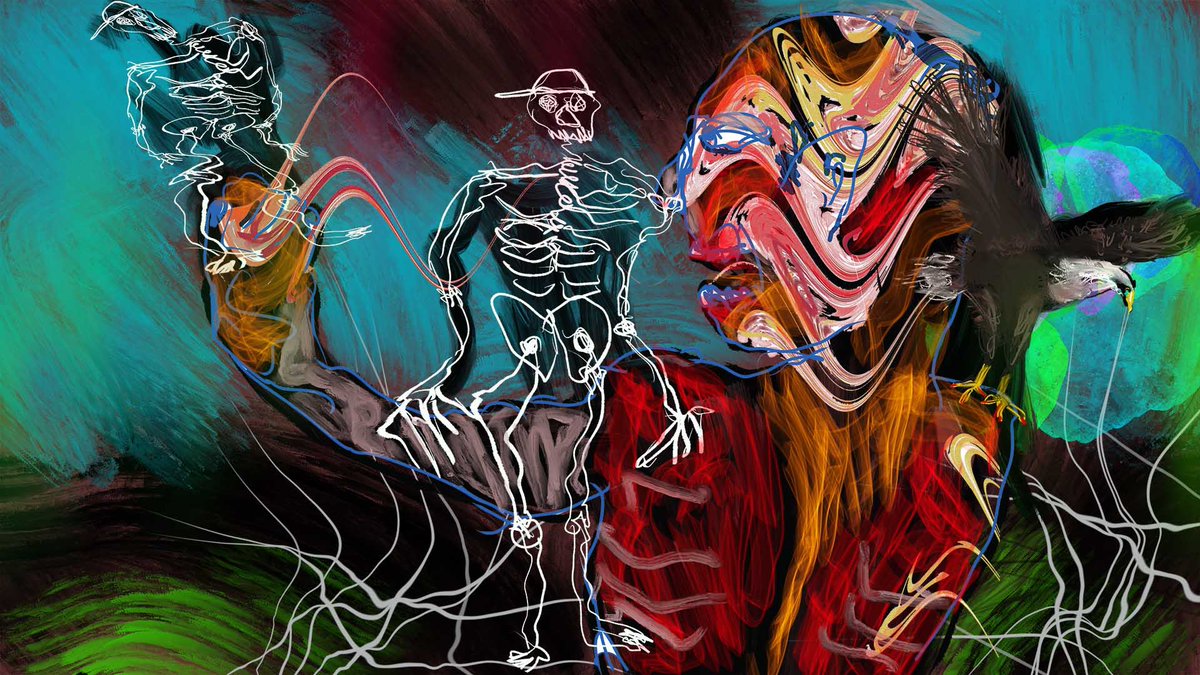 dankindman's tweet image. Got mine!🔥🎨

"Shaman" by @hafftka 

🟧ART ON BITCOIN LFG🟧