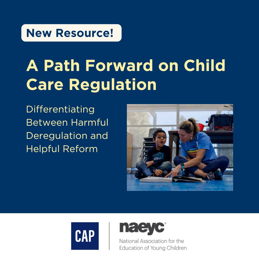 NAEYC (@naeyc) on Twitter photo As families still struggle to find & afford child care, lawmakers are looking for solutions. But deregulating care is a misguided approach that risks worsening conditions for educators & endangering kids. More in our new report with <a href="/CAPEarlyEd/">CAP Early Childhood</a> 👉 naeyc.org/sites/default/… As families still struggle to find & afford child care, lawmakers are looking for solutions. But deregulating care is a misguided approach that risks worsening conditions for educators & endangering kids. More in our new report with <a href="/CAPEarlyEd/">CAP Early Childhood</a> 👉 naeyc.org/sites/default/…