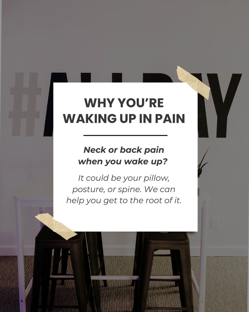 JDchiro's tweet image. Why You’re Waking Up in Pain

It might be your pillow, your posture—or your spine needing support.
🌞 Wake up without pain. Tap the link in our bio or contact us to find the root cause and start feeling better.

#MorningPain #SpineAlignment #NeckAndBackPain #DecompressionBenefits…
