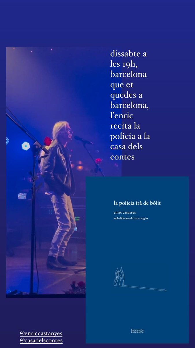 dissabte 3 de maig - a la CASA DELS CONTES del carrer Ramón y Cajal 35 de Gràcia (Barcelona) - LA POLICIA IRÀ DE BÒLIT