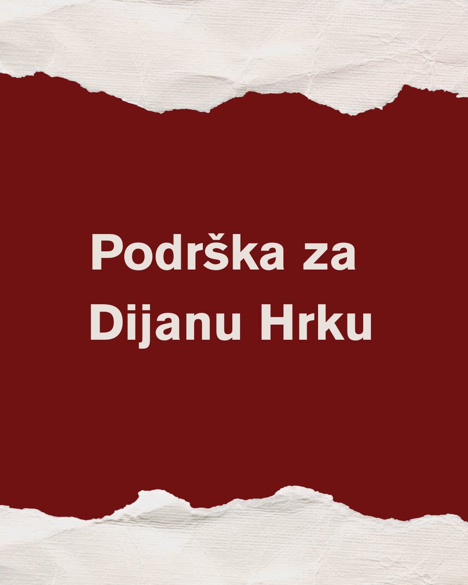 ftn_se_budi's tweet photo. Podrška za Dijanu Hrku! https://t.co/TMCWq1o7au