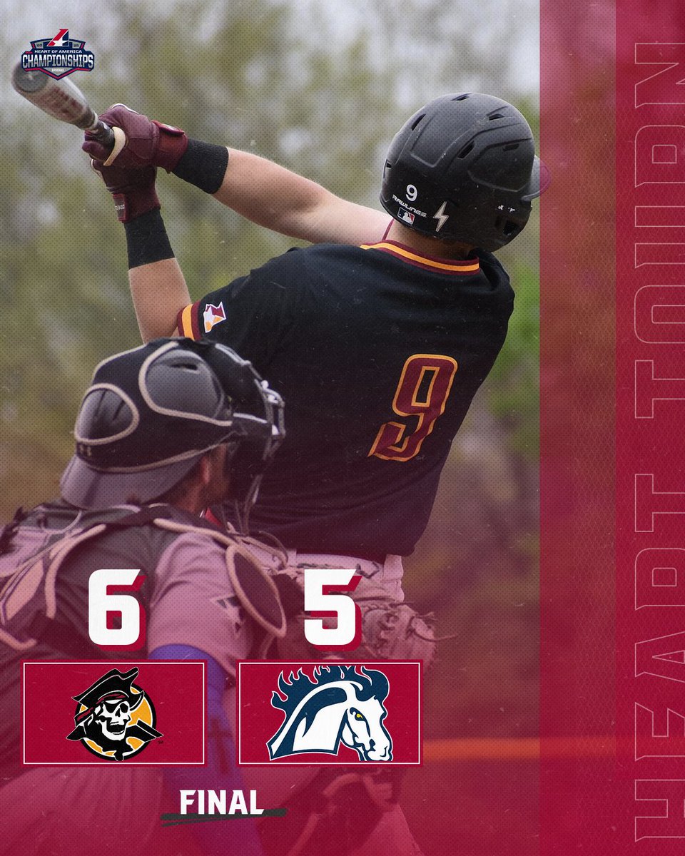 ⚾, The No. 5 Pirates kept chipping away for the come from behind win over No. 4 Mount Mercy to open the <a href="/HeartSportsNews/">Heart of America Athletic Conference</a> Tournament ! Lufft with the RBI double to give Park the 6-5 lead and Freidel closes the door in the 9th to seal it!!🏴‍☠️🔥