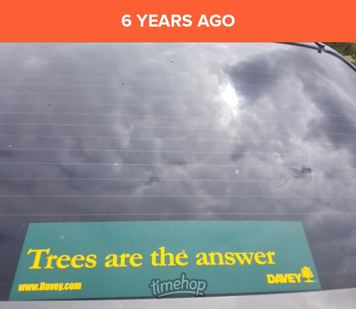 saunieindiego's tweet image. My #TreesAreTheAnswer sticker finally wore out. Hey, @DaveyTree can&apos;t you get one to me without having to pay $15 shipping for an .80c sticker? I am advertising for you!
