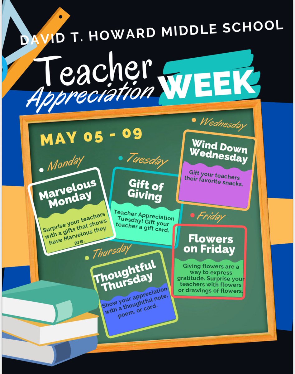 Show your teachers appreciation next week!!!