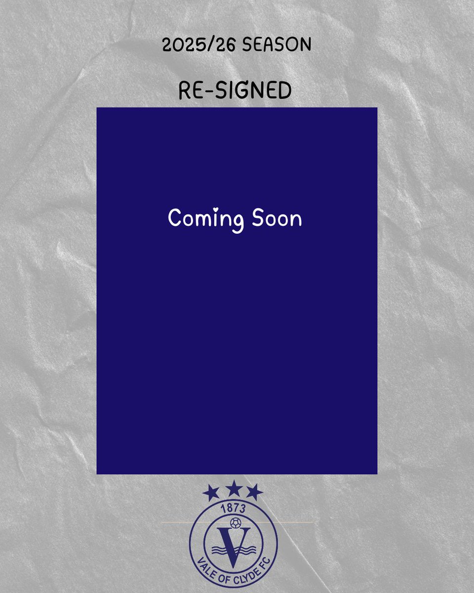 A number of players have signed new contracts for the 2025-26 season recently. Over the Bank Holiday weekend, you'll find out who'll be wearing the Vale of Clyde colours next season.