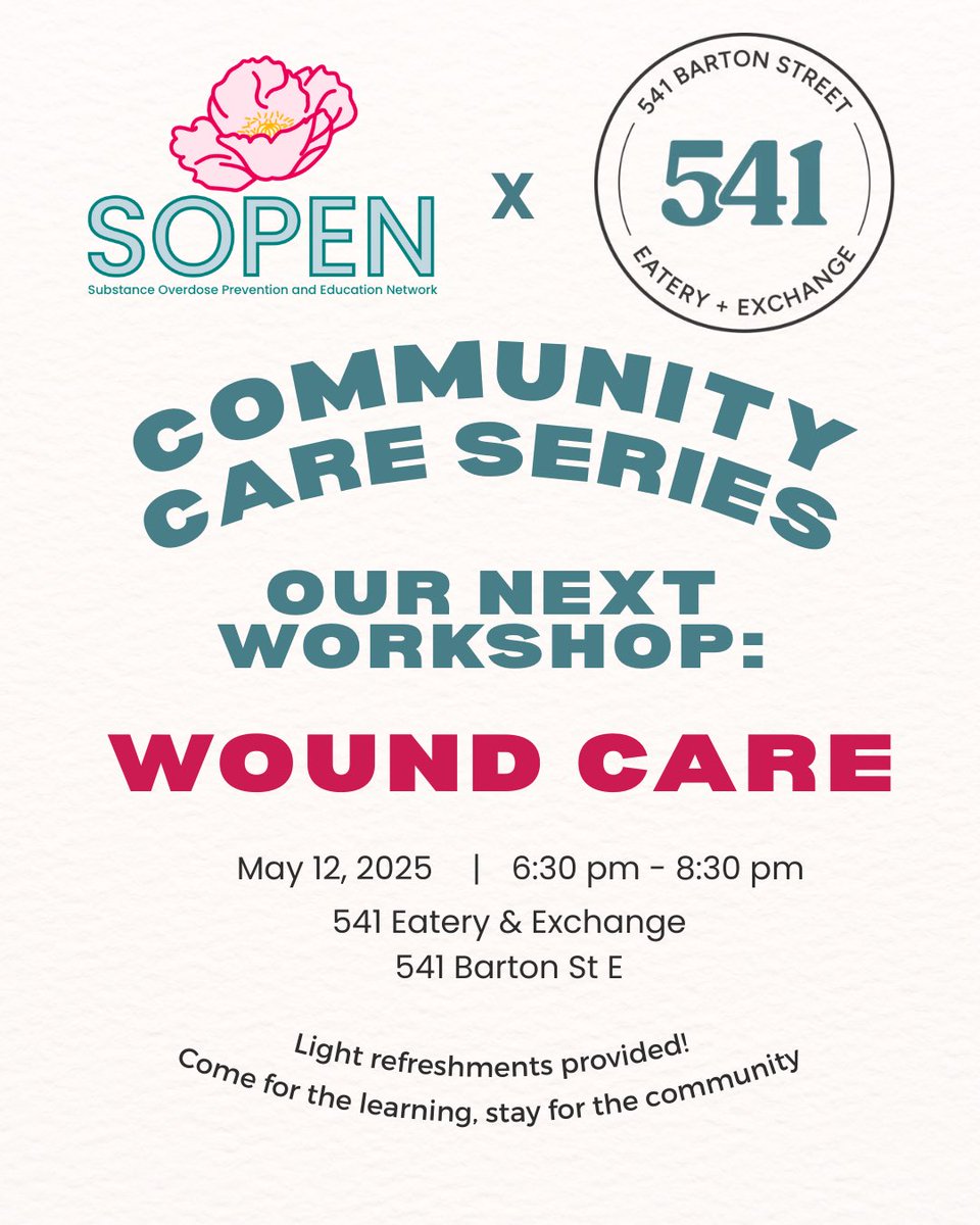 Join us for an accessible wound care training where you will learn basics of wound care with both basic and specialized supplies to better support wound care for either yourself or your community members. Part of a community care series. You will go home with wound care kit.
