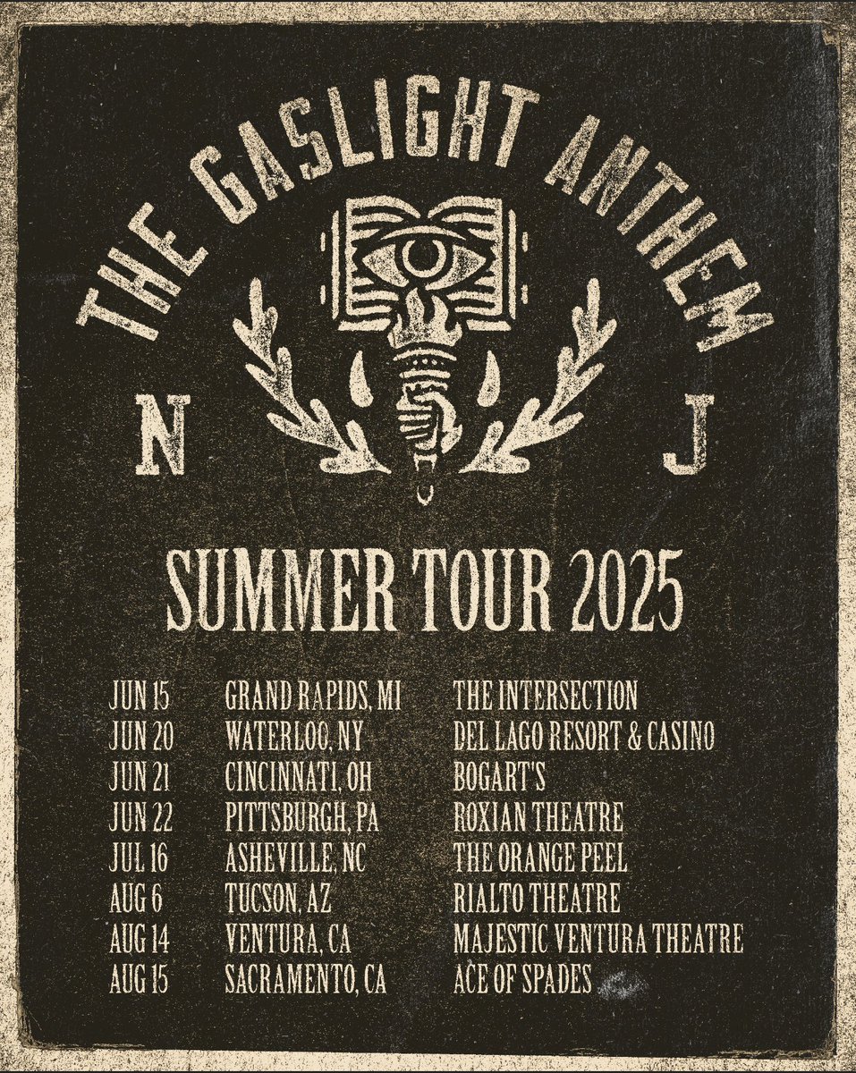 Tomorrow is almost here, folks...and you know what that means? Our US headline shows go on sale at 10am local thegaslightanthem.com/tour