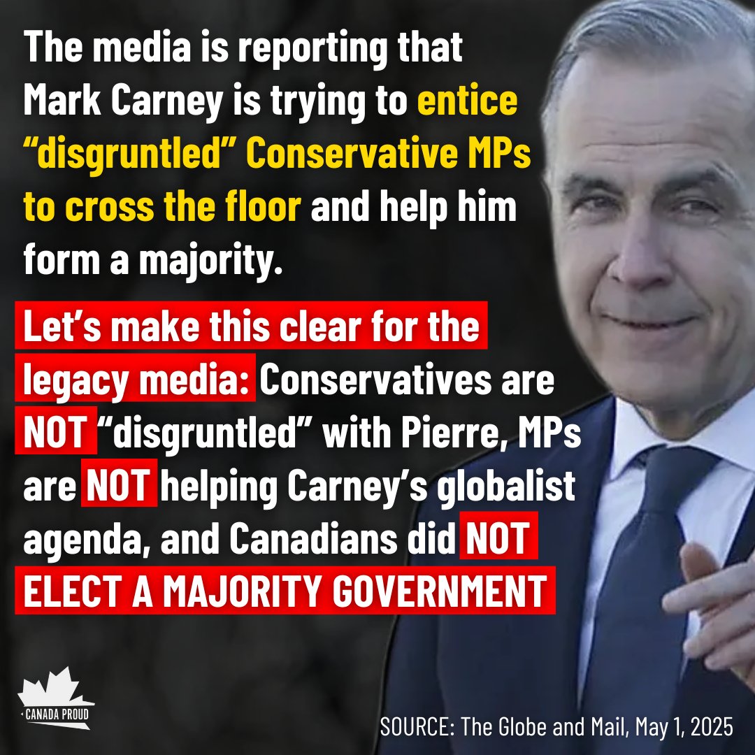If Canadians wanted a majority government, they would have elected a majority government.

Where is the respect for democracy? 🤔