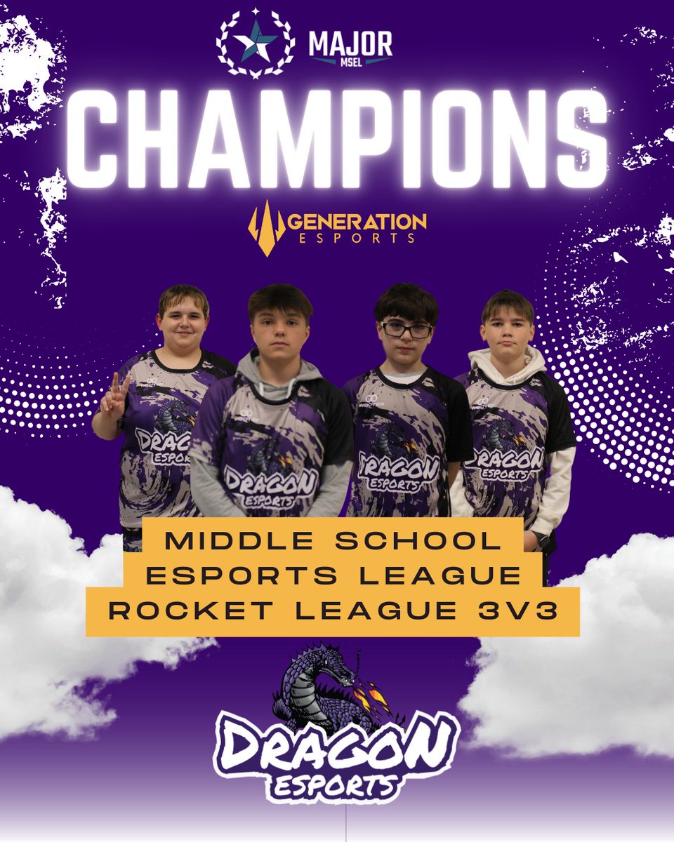 Dragons are 3-peat Champs!  Great job RL Purple for overcoming the deficit to come back and win!  This was definitely an intense matchup.  Congrats Jace Lemus, Brentyn McMurry, Cooper Ryan and Brice Edwards on bringing home the gold! <a href="/MSELesports/">Middle School Esports League</a> <a href="/JoinGenEsports/">Generation Esports</a> <a href="/DragonActivity/">Pittsburg Dragon Activities</a>