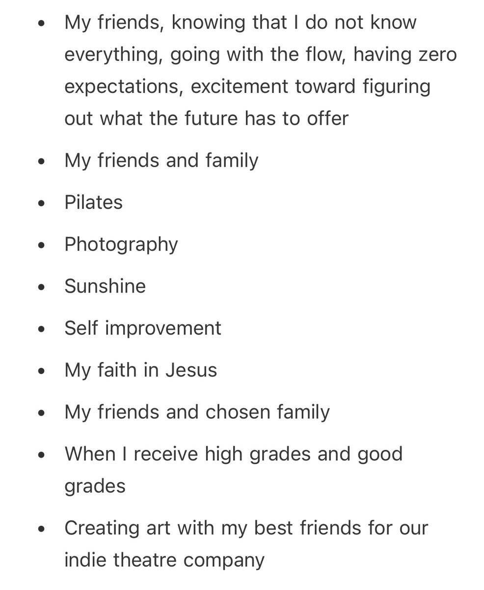 I asked young people what makes them happy. Here's some of what I heard: